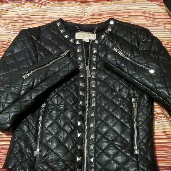 COPY - MICHEAL KORS AUTHENTIC LEATHER Jkt Sz 2,Heels 7.5 Boots 8M Purse All 4 p… - Picture 3 of 16